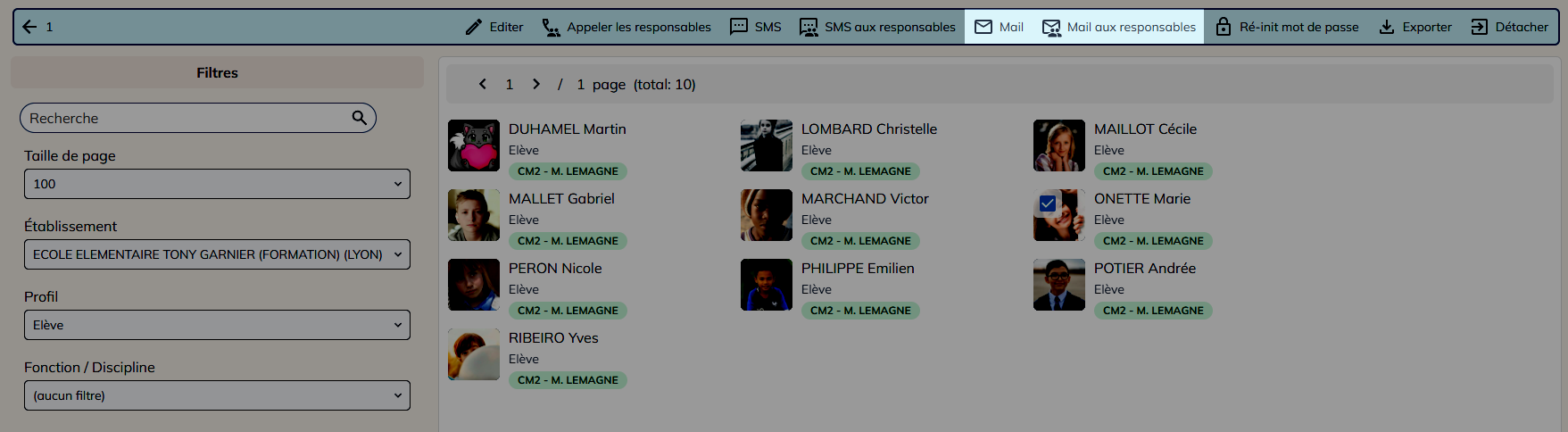 Annuaire laclasse.com avec un focus sur les communications par email